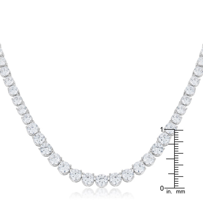 Glamorous Graduated Cubic Zirconia Necklace