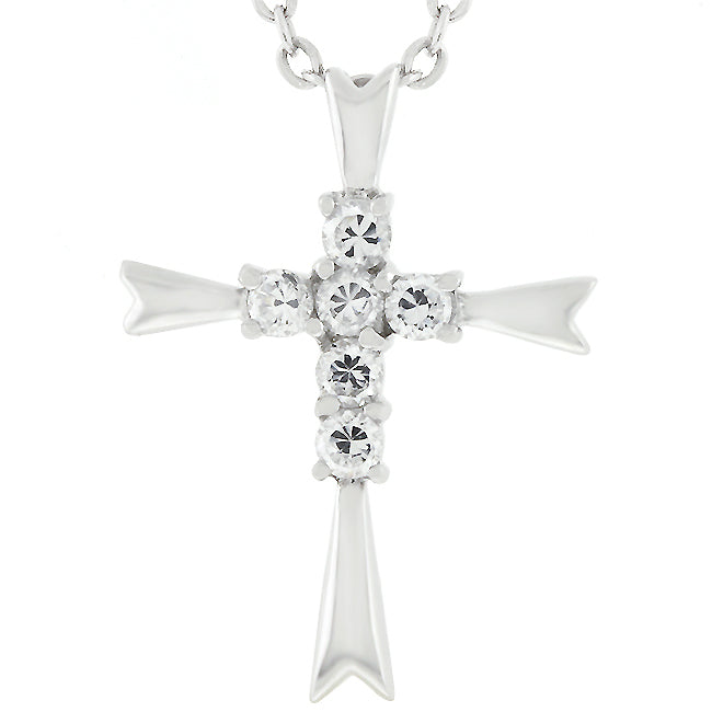 Coupled Cross Pendant Necklace