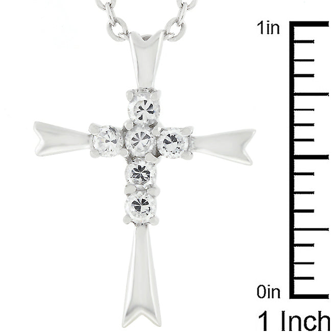 Coupled Cross Pendant Necklace