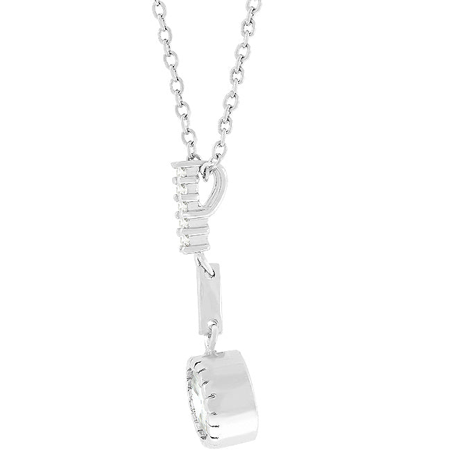 Clear Drop 1.81CT Pendant Necklace