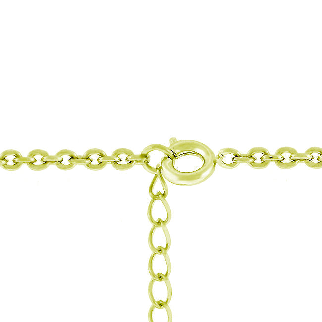 Golden Graduated Cubic Zirconia Circle Pendant Necklace