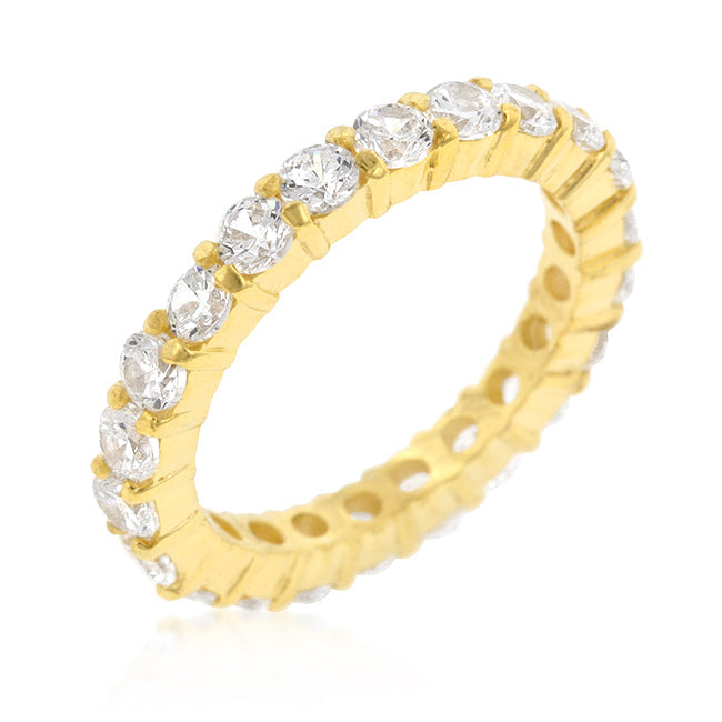 Jessica Eternity Band in 18K Gold Finish