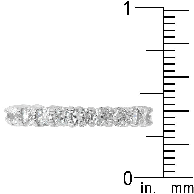 Rhodium Finish Jessica Eternity Band