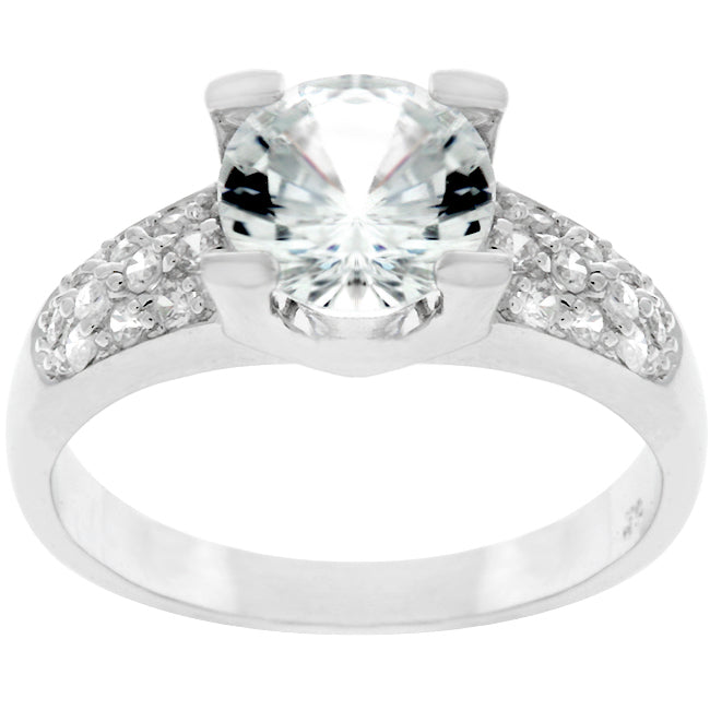 Classic Clear CZ Engagement Ring