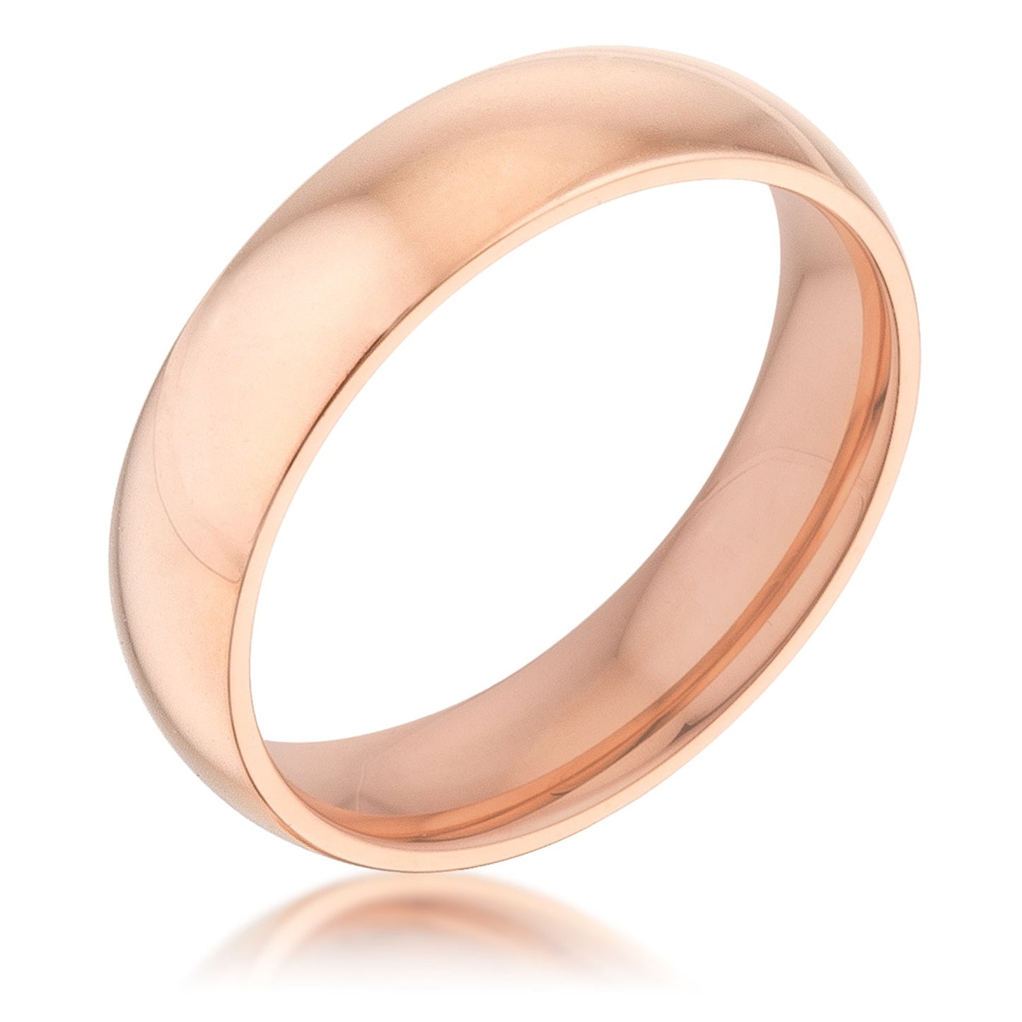 5mm Rose Gold Stainless Steel Band Ring