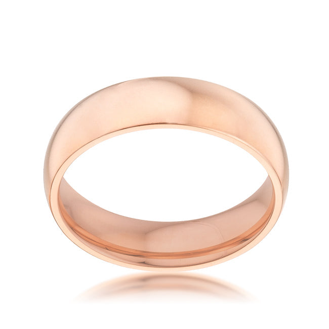5mm Rose Gold Stainless Steel Band Ring