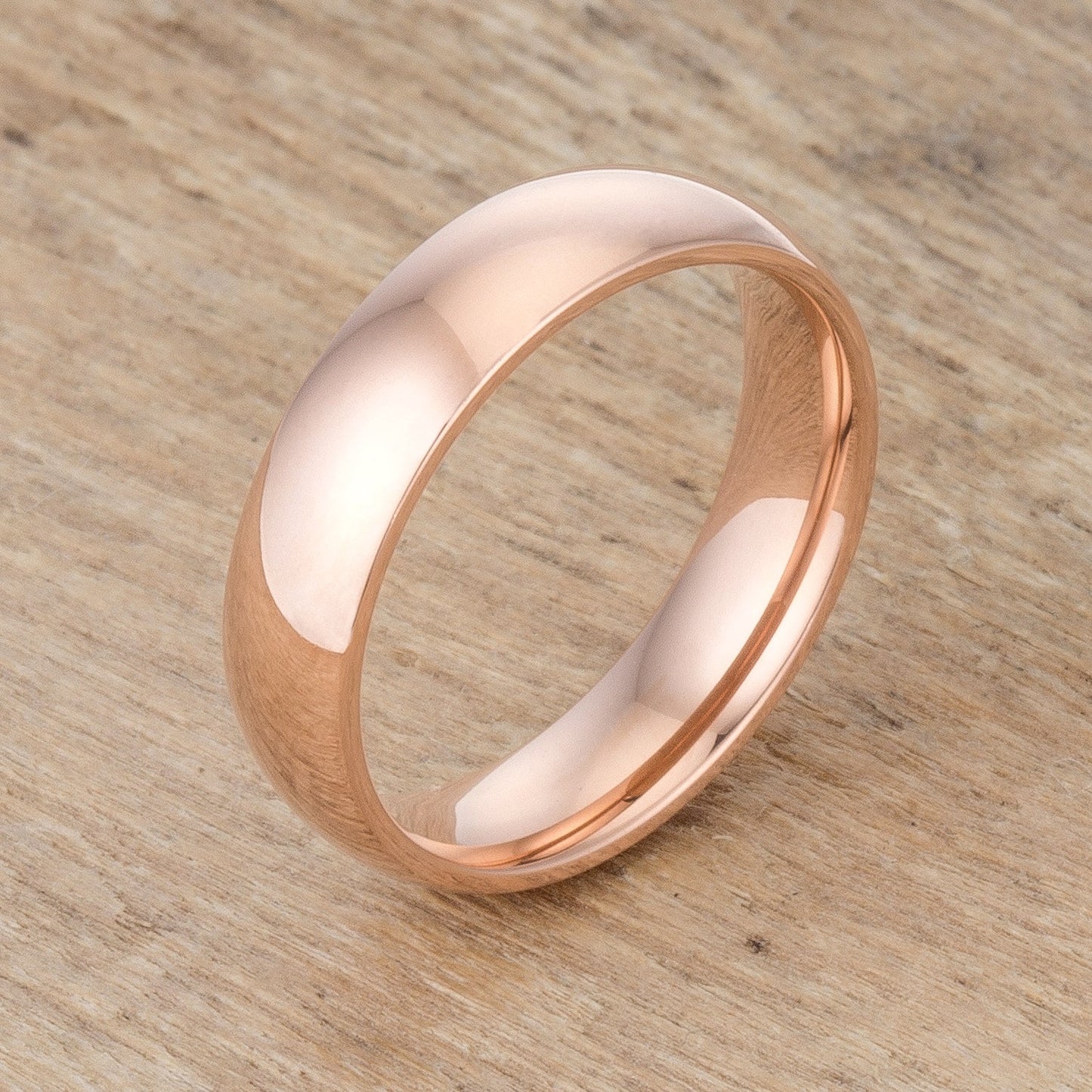 5mm Rose Gold Stainless Steel Band Ring