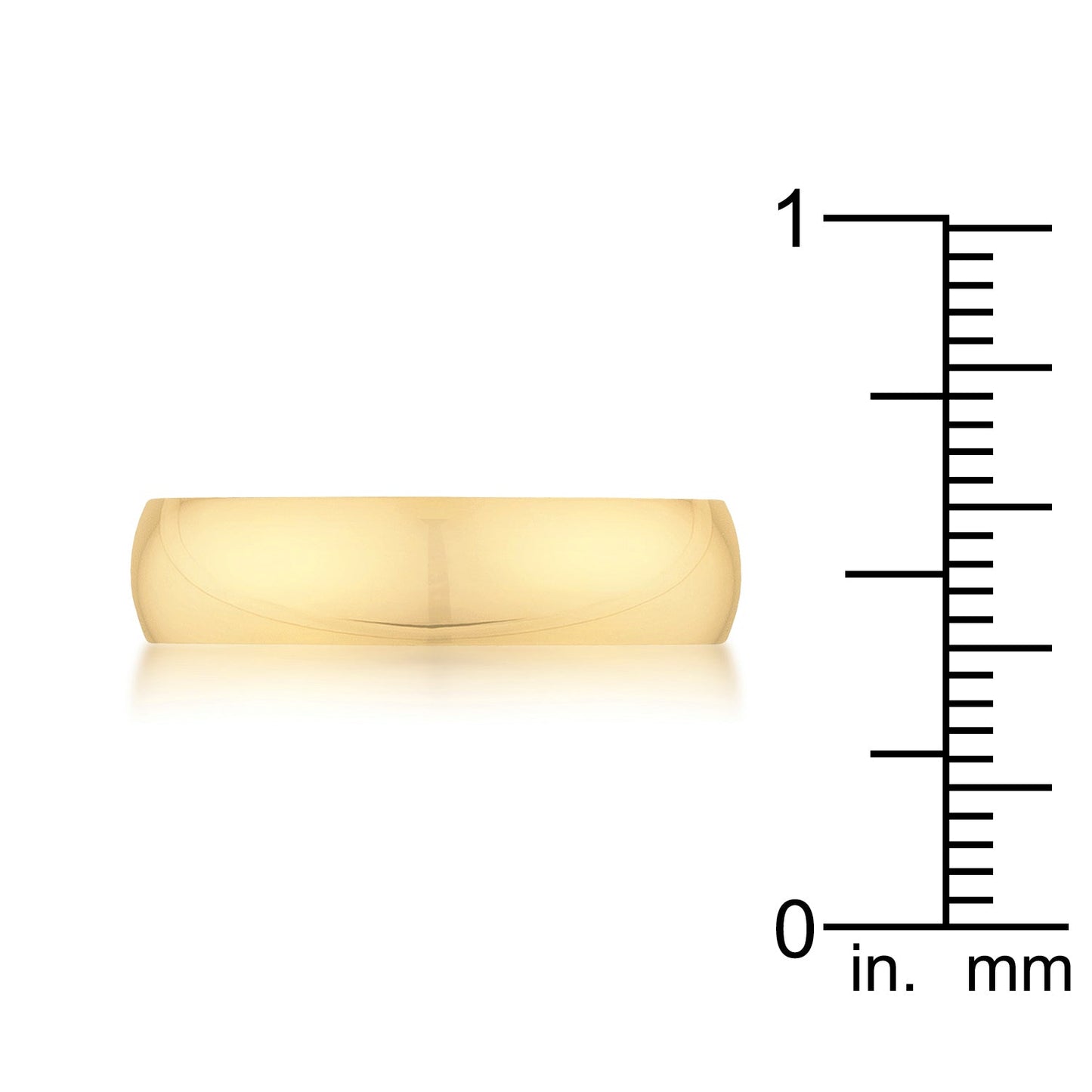 5mm 18k Gold Plated Stainless Steel Band