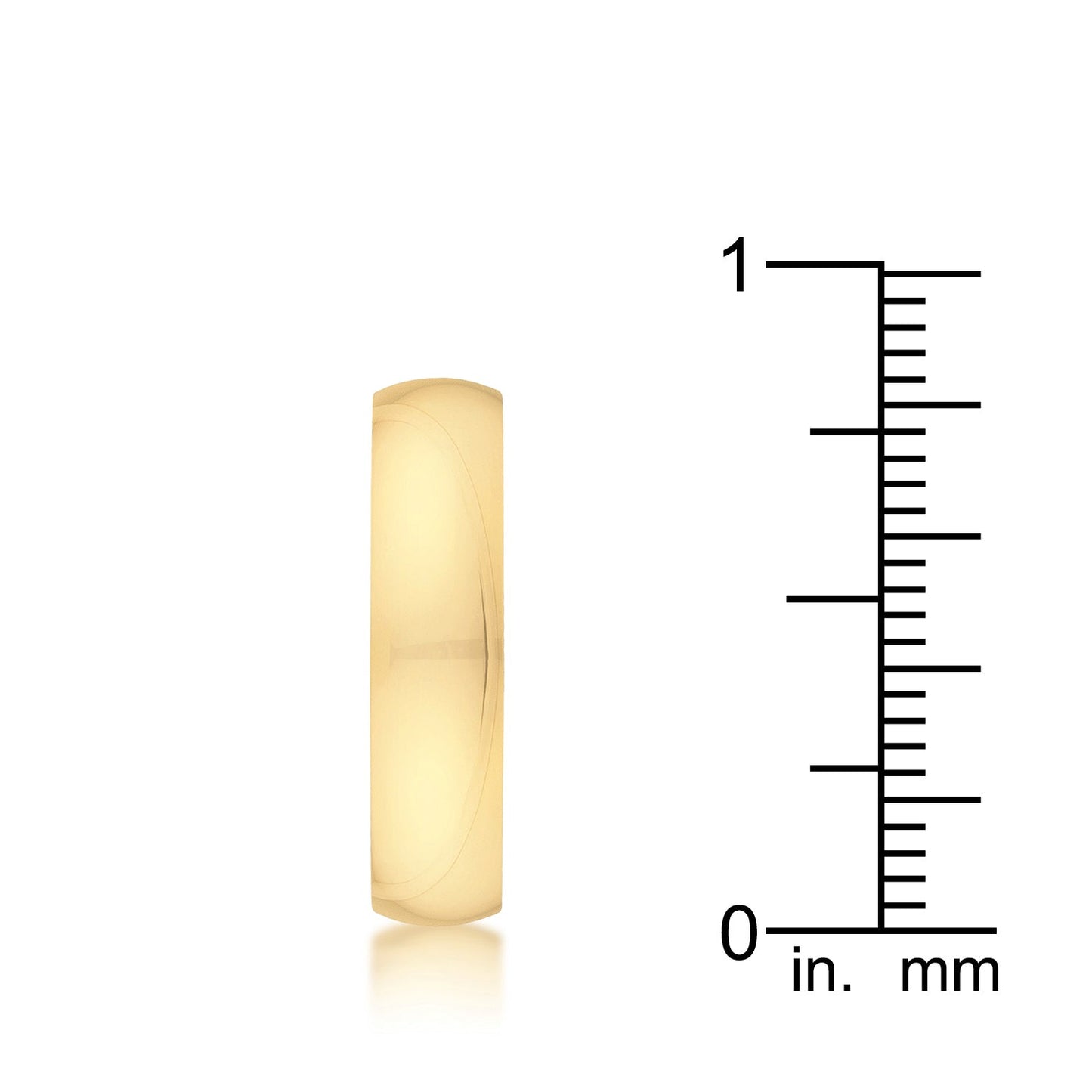 5mm 18k Gold Plated Stainless Steel Band