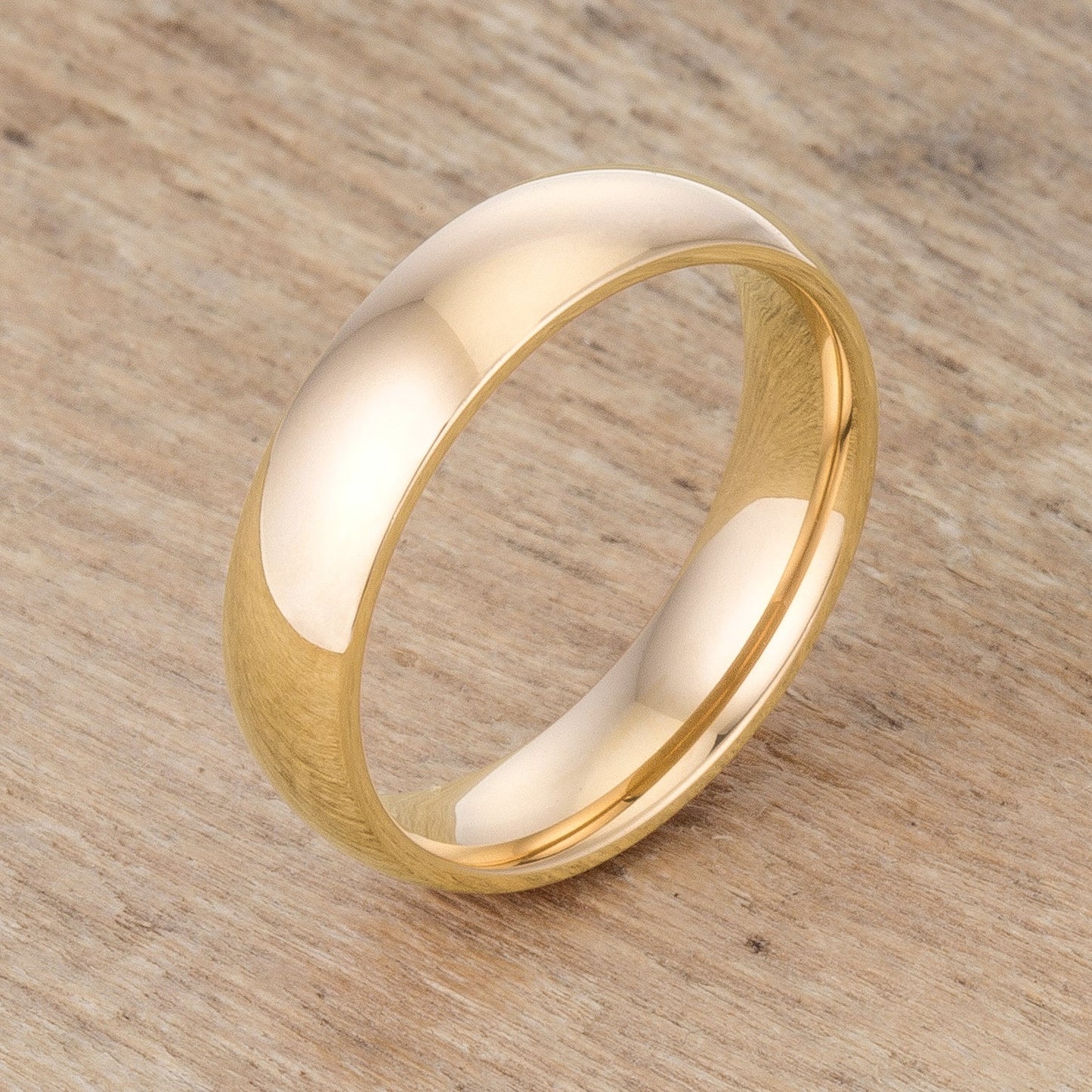 5mm 18k Gold Plated Stainless Steel Band