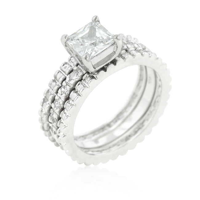 Bridal Triple Three Ring Set