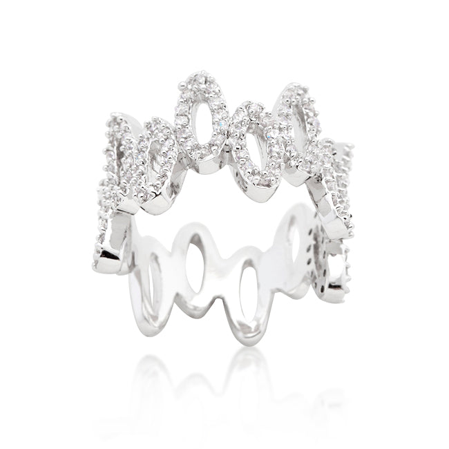Modern Cubic Zirconia Oval Fashion Ring