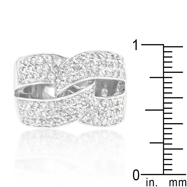 Unique Cubic Zirconia Knot Ring