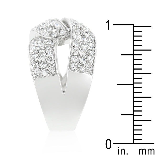 Unique Cubic Zirconia Knot Ring