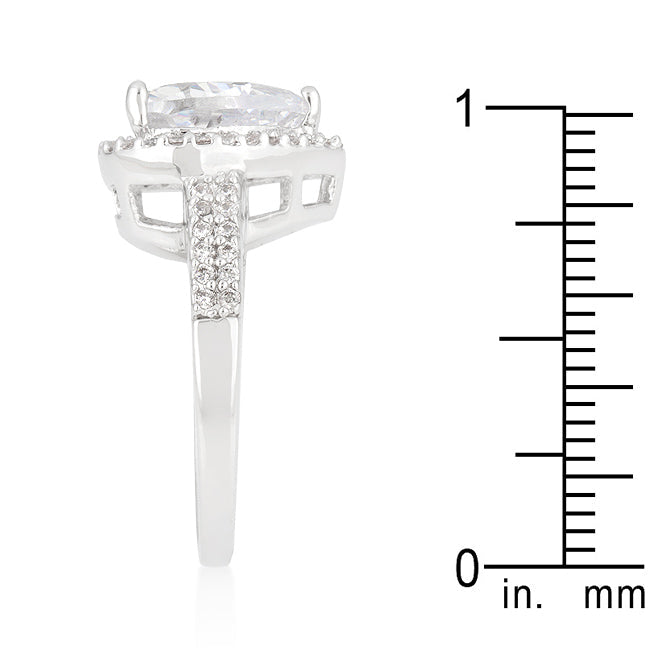 Simple and Sophisticated Cubic Zirconia Valentine Heart Ring