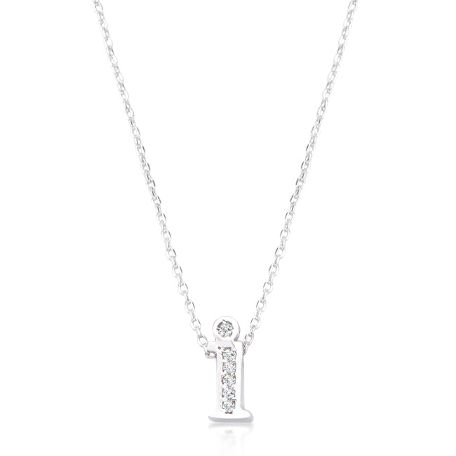 Classic Pave Initial I Pendant
