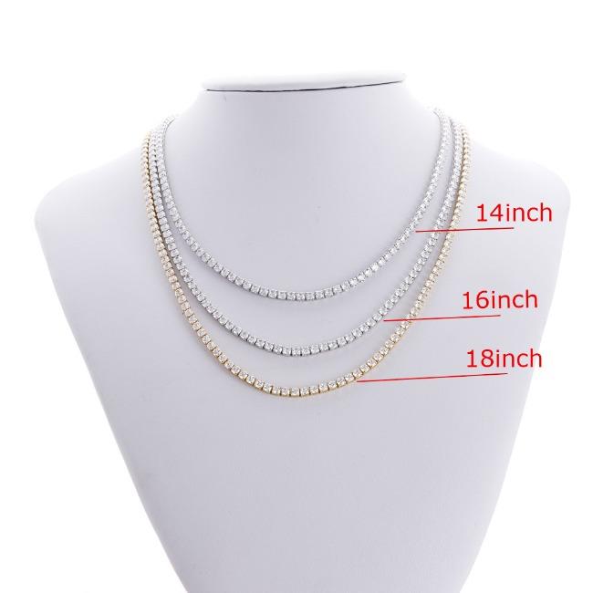 Exceptionally Brilliant Round Cubic Zirconia Tennis Necklace