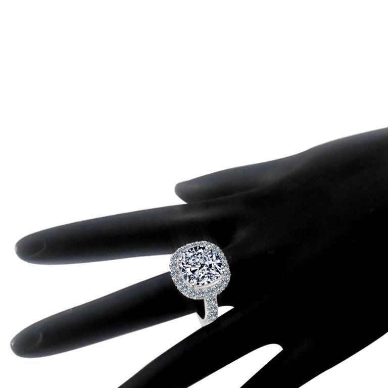 Vintage Style 12CT Cushion Cubic Zirconia Ring