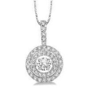 Sterling Silver Cubic Zirconia Pendant Necklace