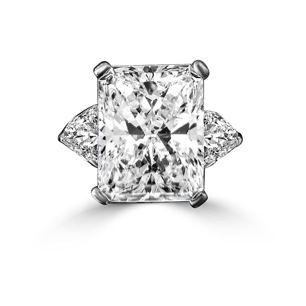 Radiant Rectangular Cut Cubic Zirconia Ring