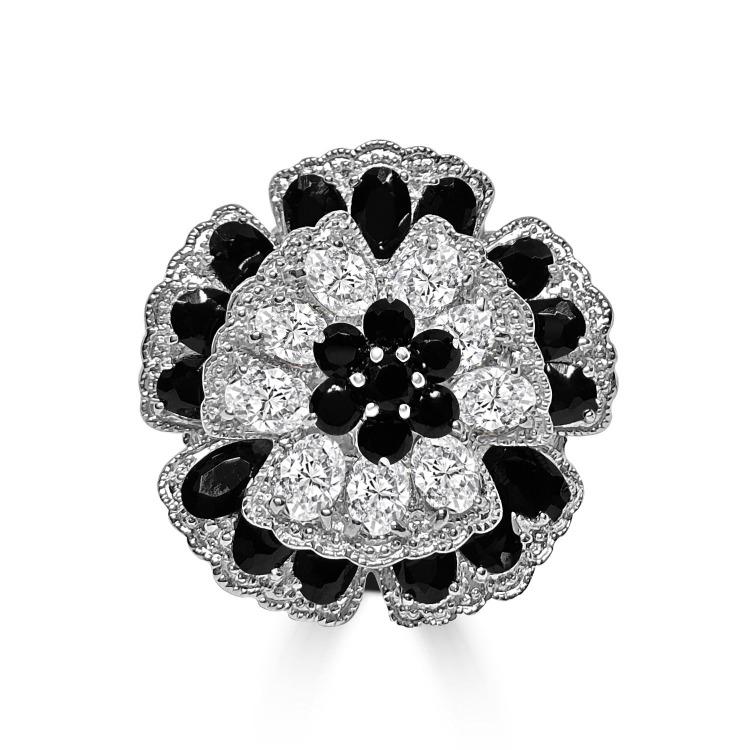 Stunning Statement Cubic Zirconia Flower Cocktail Ring