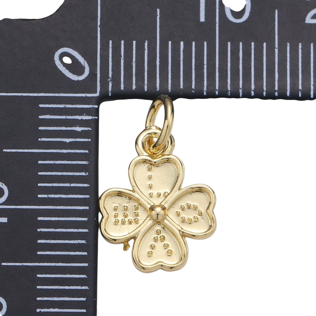 24K Gold Filled Four Lucky Clover Charm