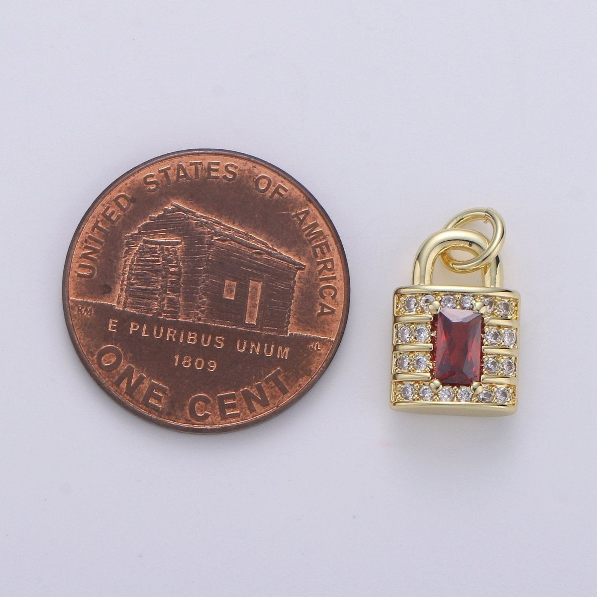 24k Gold Filled Padlock Charms, Dainty Lock Charm, Padlock Pendant, Gold Charm, Micro Pave Padlock Charm, 15x8mm