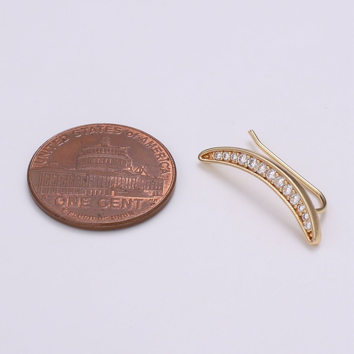 Crescent Moon Ear Climbers-Moon Earrings, Silver Ear Crawlers, Ear Climbers, Half Moon Earrings