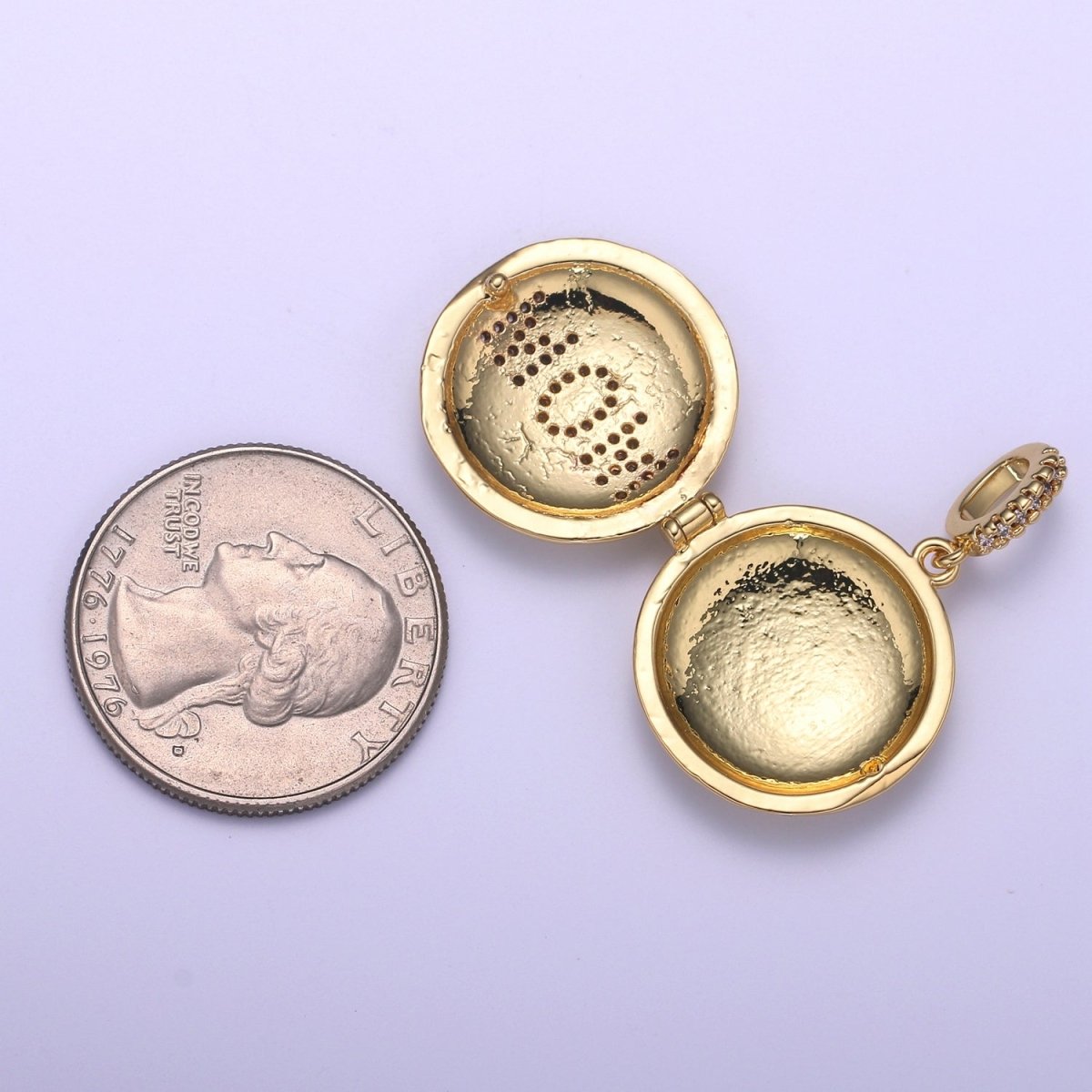 Gold-filled Best Mom Ever Micro Pave Locket Pendant Gold or Silver Open Locket Cubic Zirconia Pave Mom Pendant