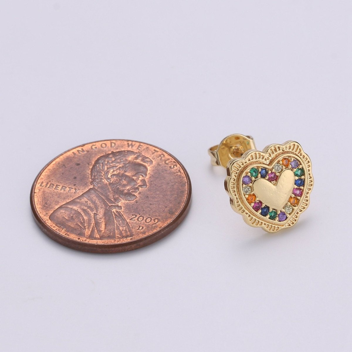 Heart Stud Earrings • Dainty Gold Heart Earrings • Stud Earrings • Gift for Her • Cute Earrings