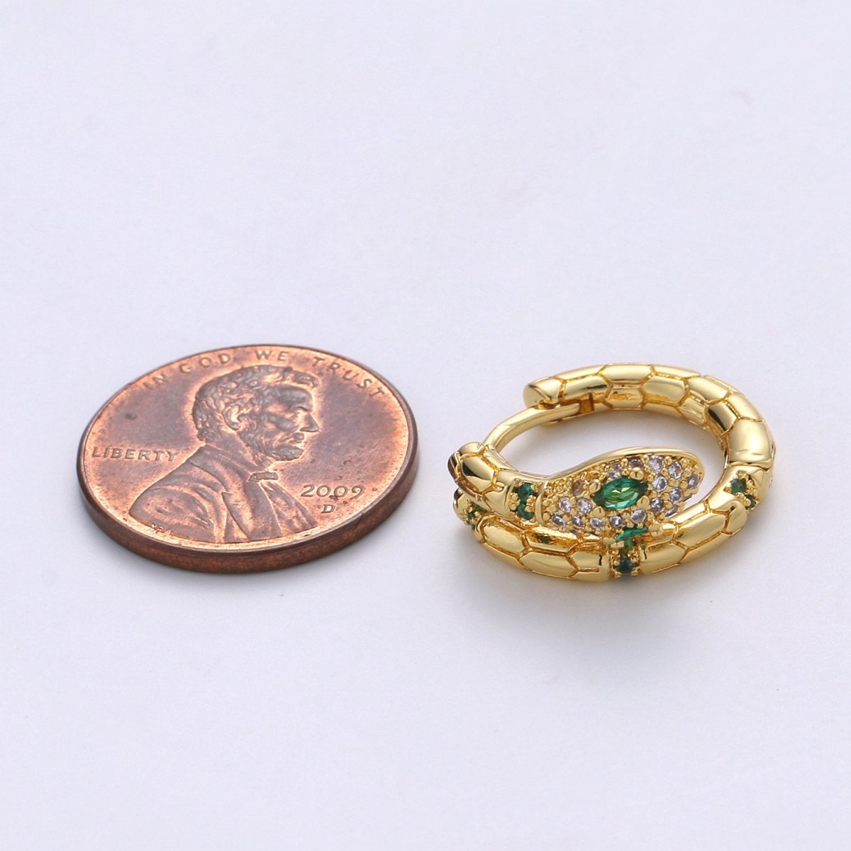 SNAKE hoops 14K Gold Filled Huggie Earrings