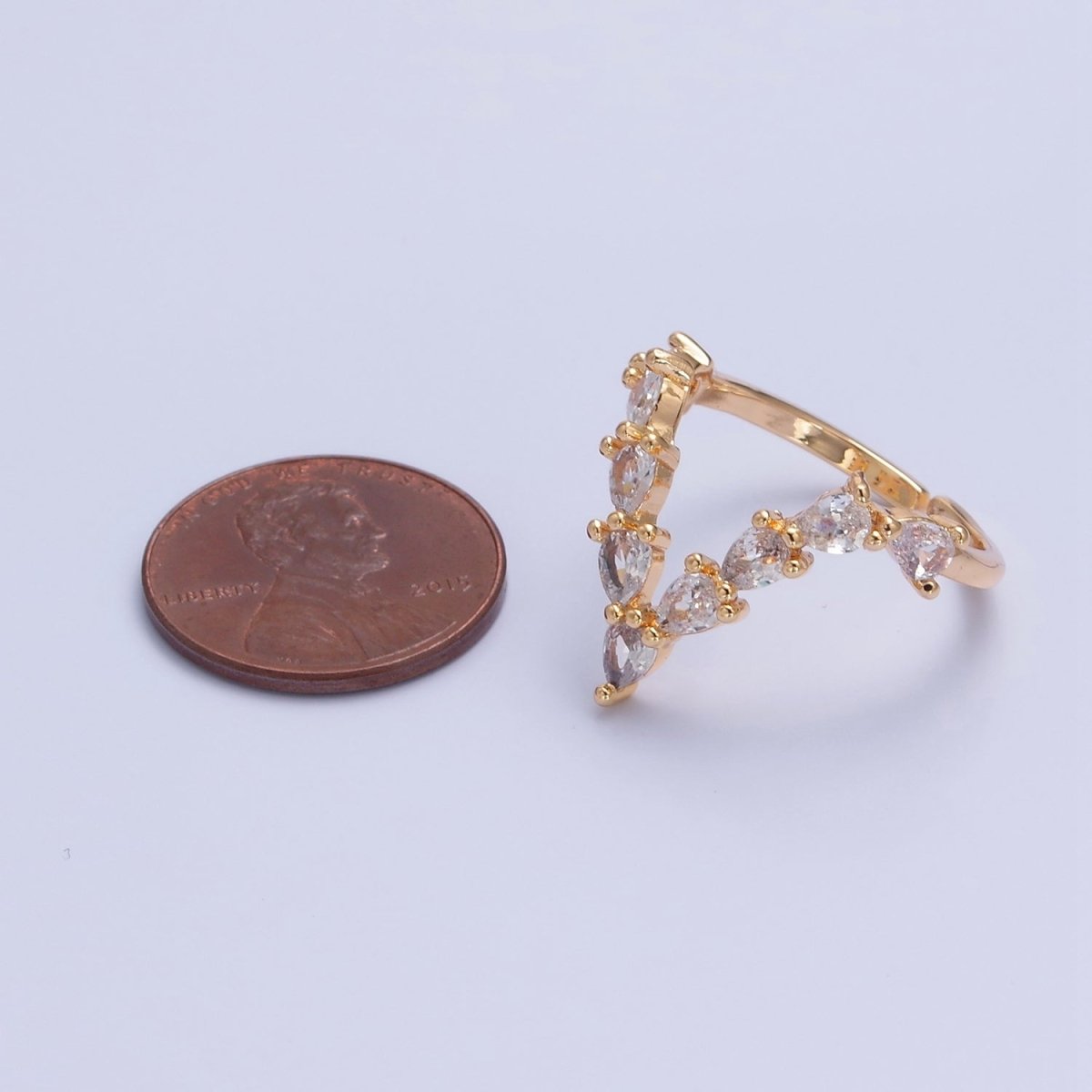 V Shaped Marquise Round Moissanite Wedding Band Unique Curved Chevron Band Solid 18K Gold Filled Stacking Ring