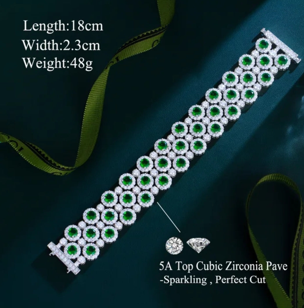 Luxurious Cubic Zirconia Couture Bracelet