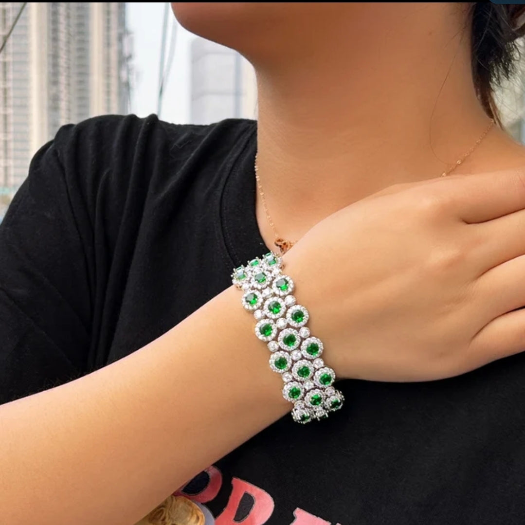 Luxurious Cubic Zirconia Couture Bracelet