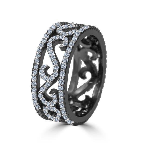 Sterling Silver Cubic Zirconia Eternity Band Ring