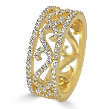 Sterling Silver Cubic Zirconia Eternity Band Ring
