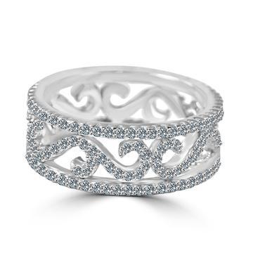 Sterling Silver Cubic Zirconia Eternity Band Ring