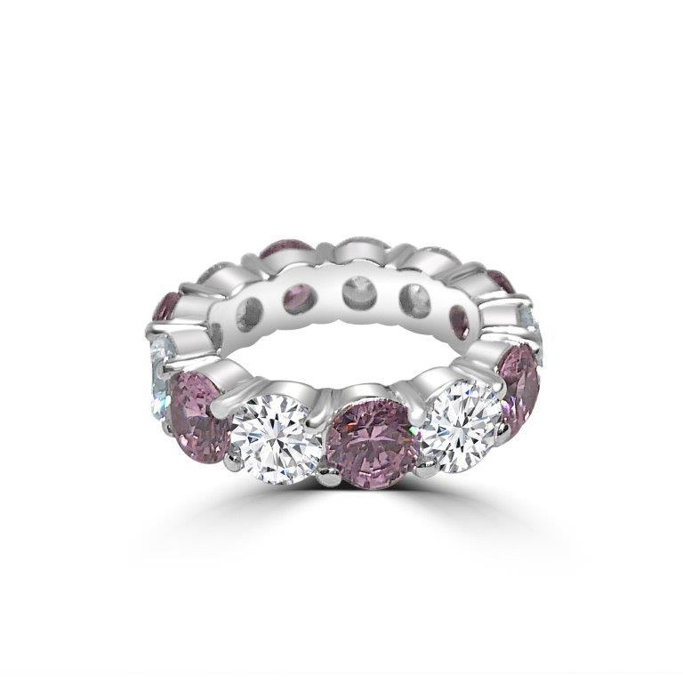 Sterling Silver Cubic Zirconia Eternity Band Ring