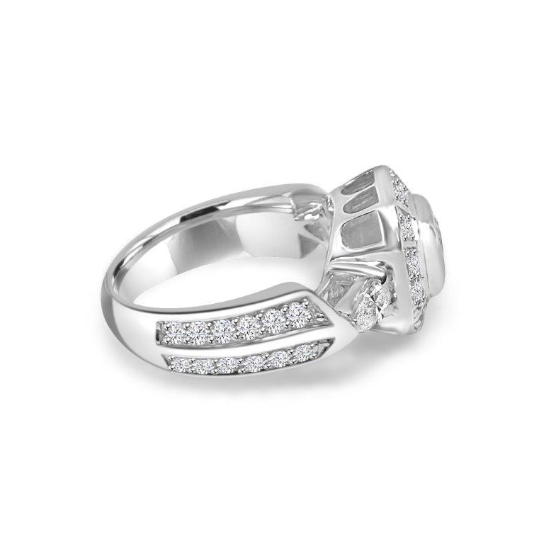 Sterling Silver 0.75CT Cushion Cut Cubic Zirconia Ring