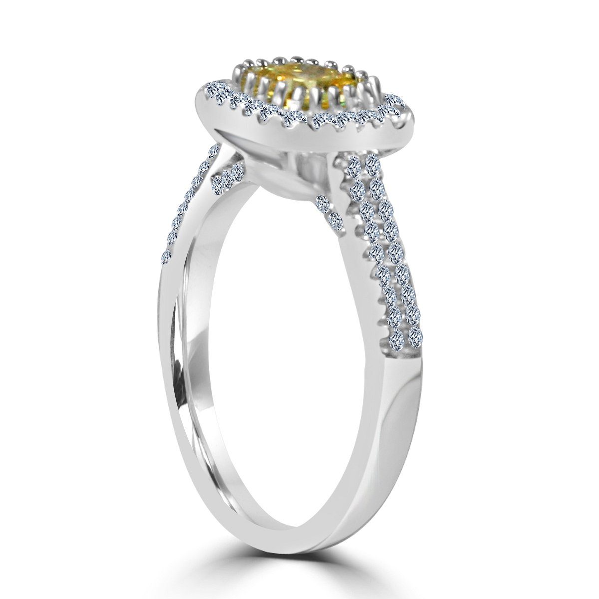Elegant Modern Sterling Silver 1CT Cushion Cut Cubic Zirconia Ring