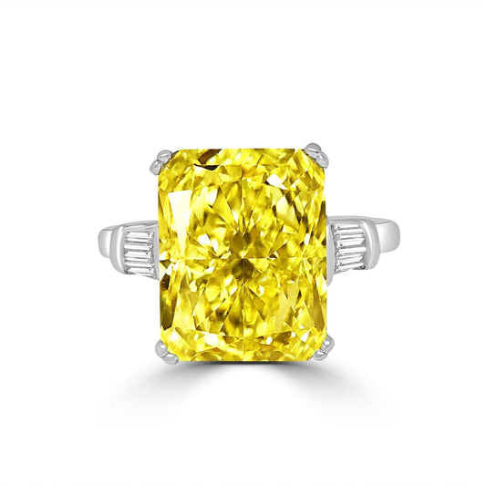 Captivating 10CT Radiant Cut Cubic Zirconia Ring