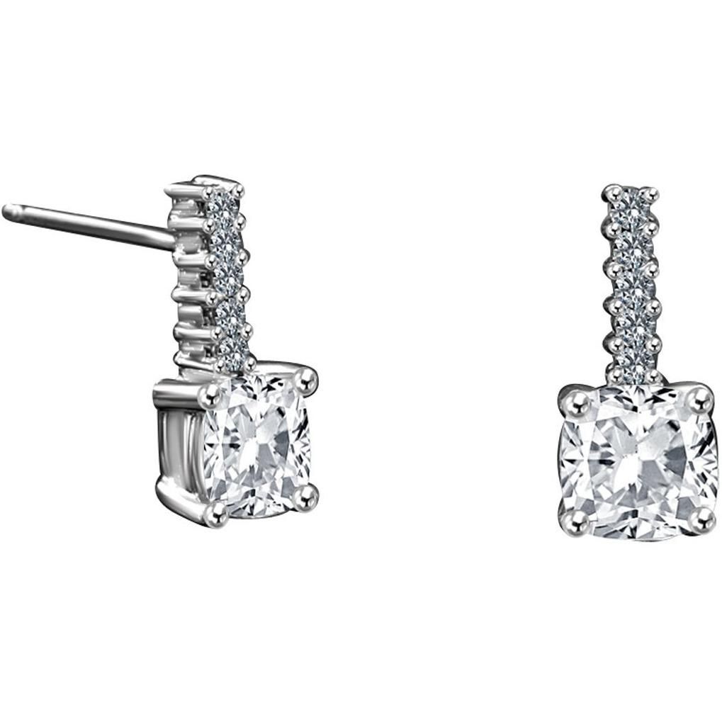 Everyday 1.5CT TW Cushion Cut Cubic Zirconia Sterling Silver Earrings