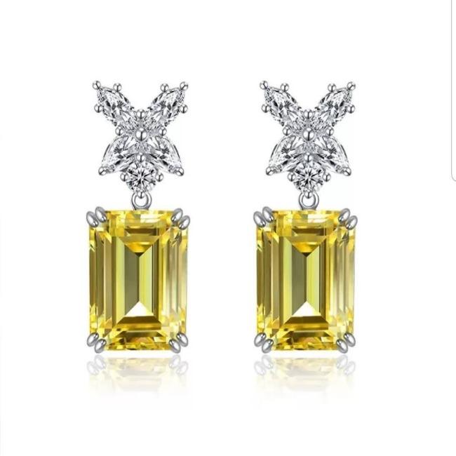 Timeless Classic 16CT Emerald Cut Cubic Zirconia Earrings
