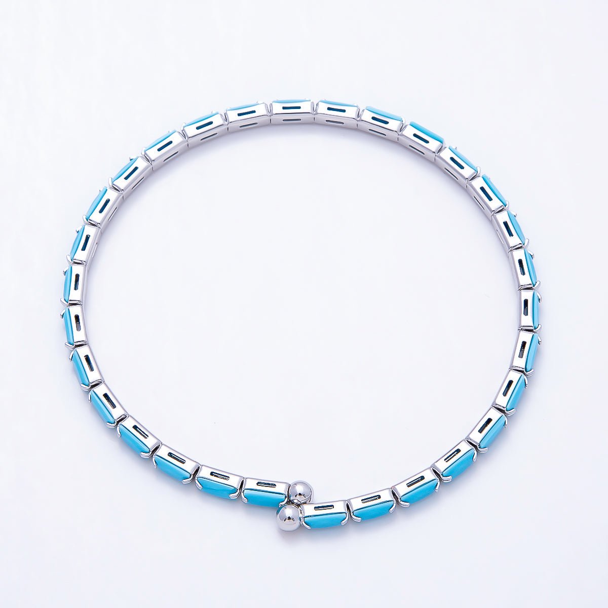 Beautiful Gold-Filled 3mm Turquoise Baguette Cuff Bracelet in Gold or Silver