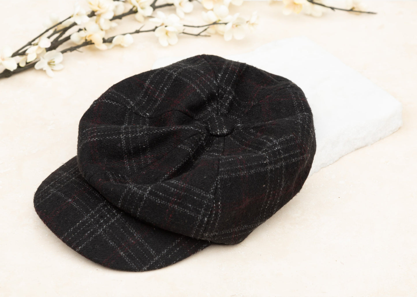 Tweed Newsboy Hat