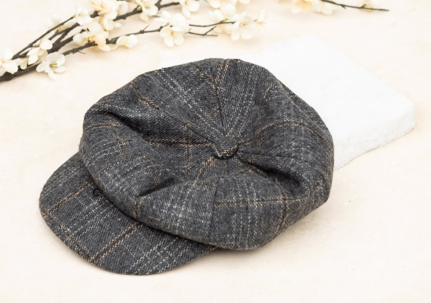 Tweed Newsboy Hat