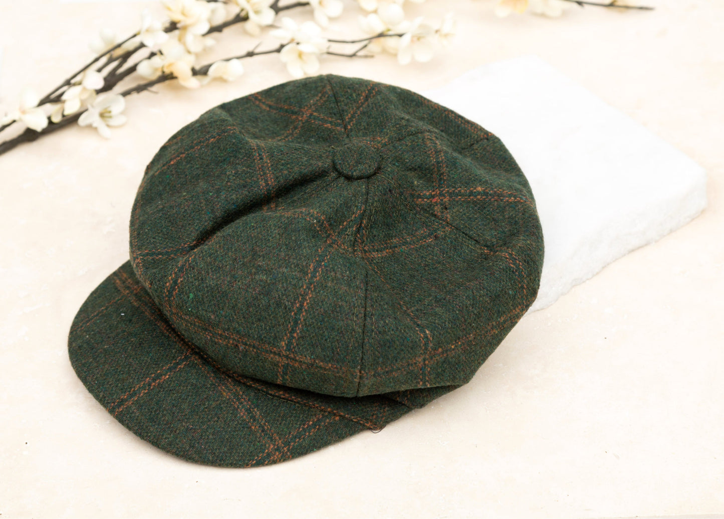 Tweed Newsboy Hat