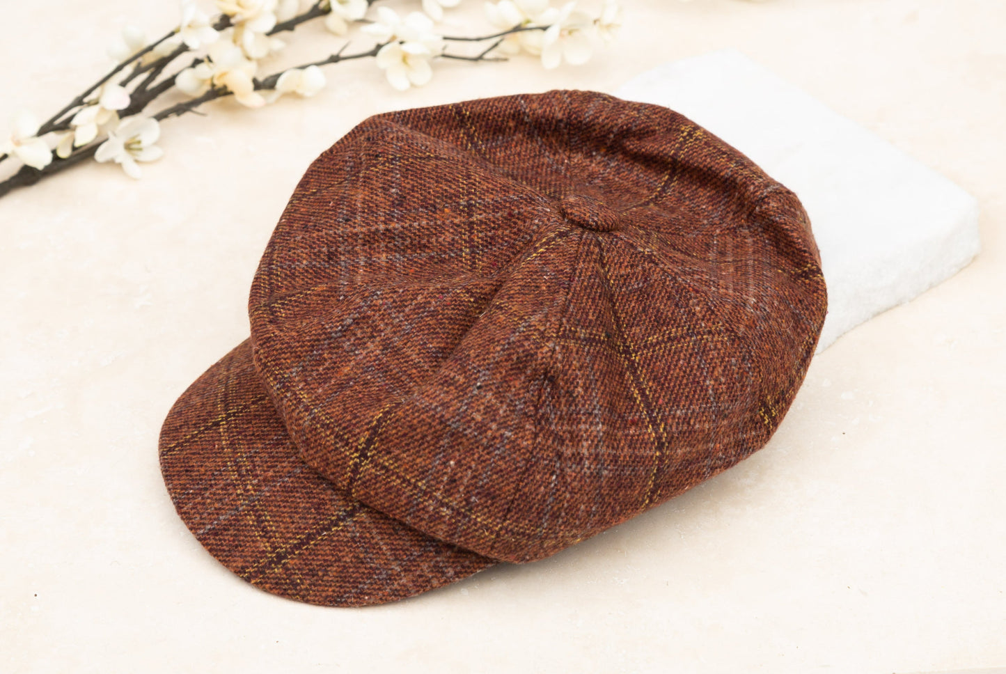 Tweed Newsboy Hat