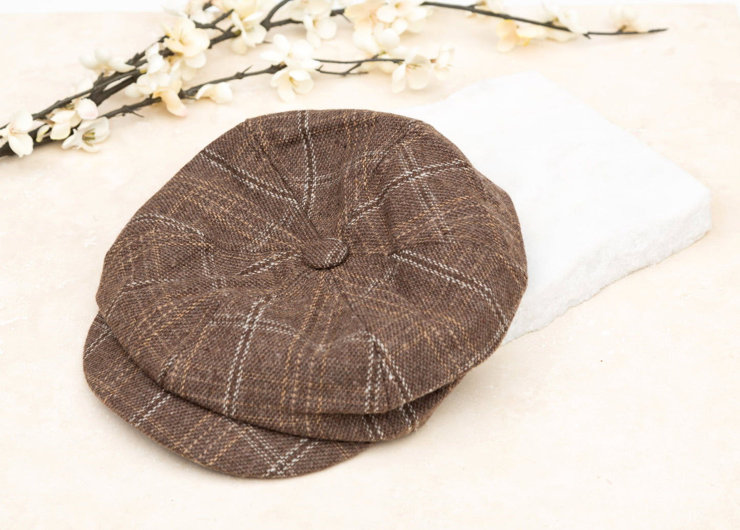 Tweed Newsboy Hat
