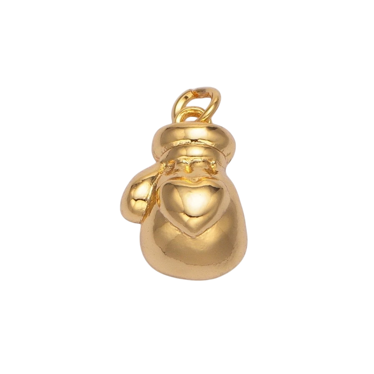 24K Gold Filled Boxing Glove Micro Pave CZ Multidimensional Charm